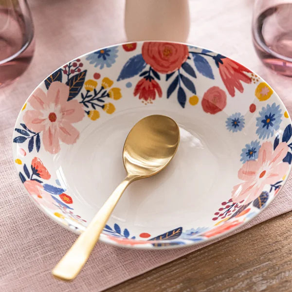 Spring Garden 4-piece Dinner Bowl Set by Jess Phoenix