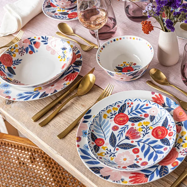 Spring Garden 4-piece Dinner Bowl Set by Jess Phoenix
