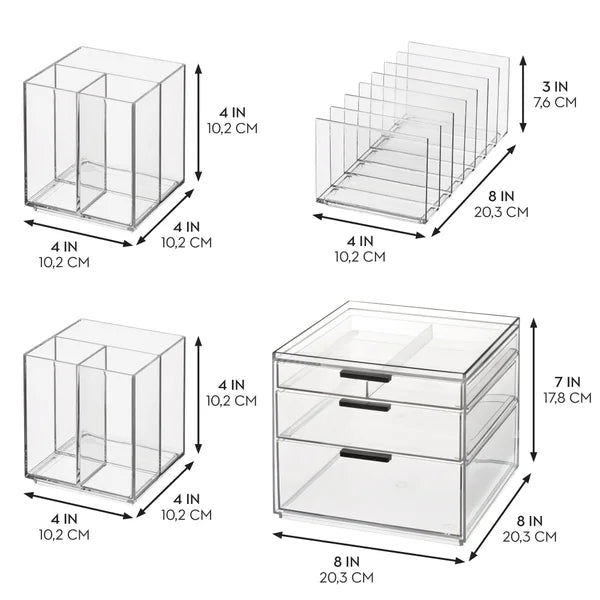 4-piece Cosmetic Organizer Set