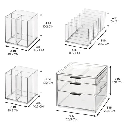4-piece Cosmetic Organizer Set