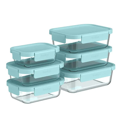 12-piece Glass Food Storage Set