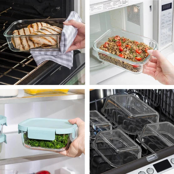 8-piece Glass Food Storage Set