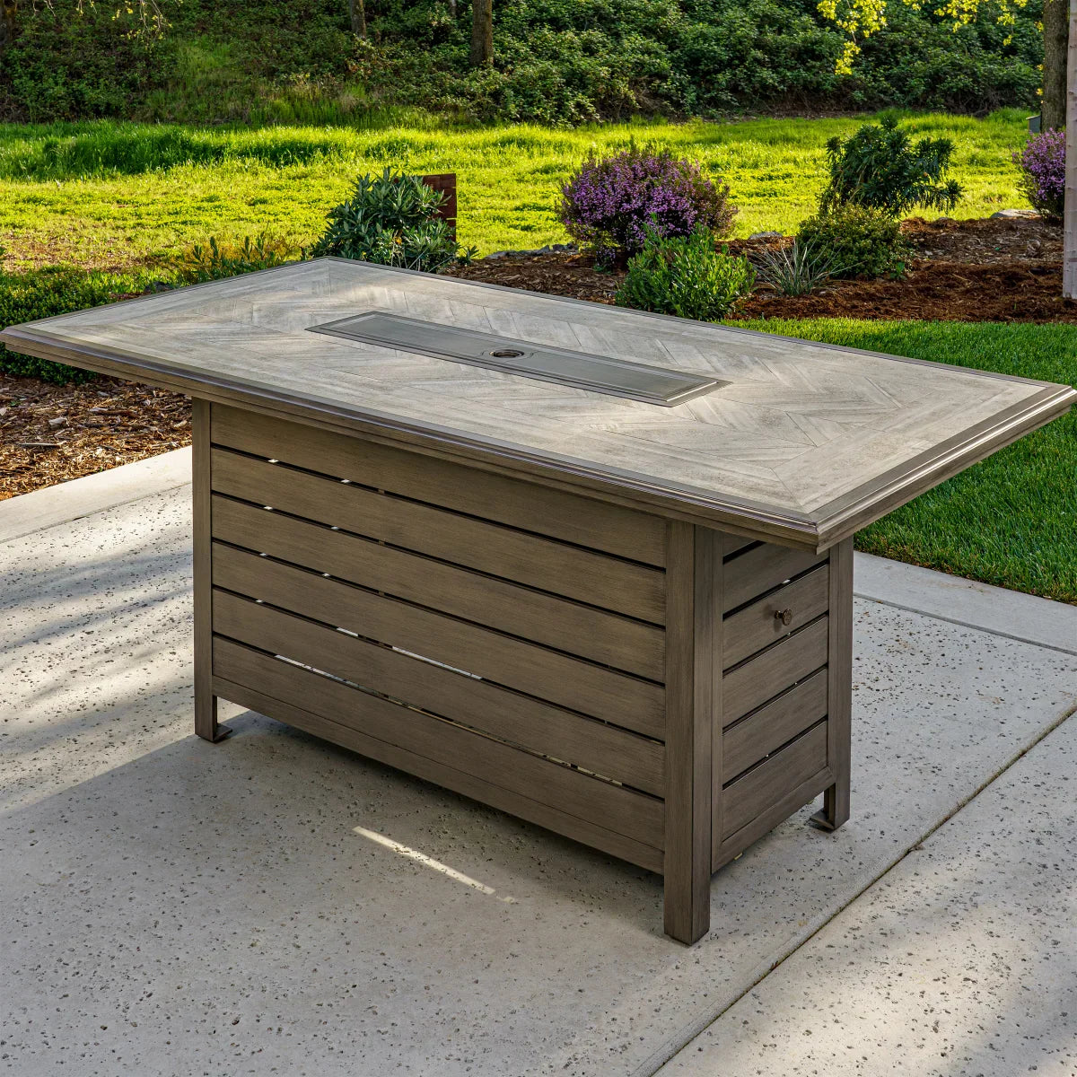 SunVilla Athena 7-piece Fire Outdoor High Dining Set