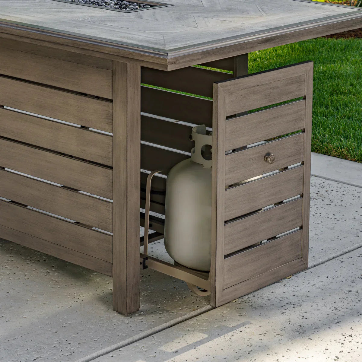 SunVilla Athena 7-piece Fire Outdoor High Dining Set