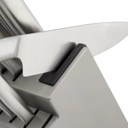 15-piece Knife Block Set with Built-in Sharpener