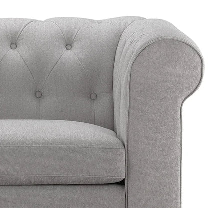 Gwen Fabric Chesterfield 2-piece Set, Sofa and Chair