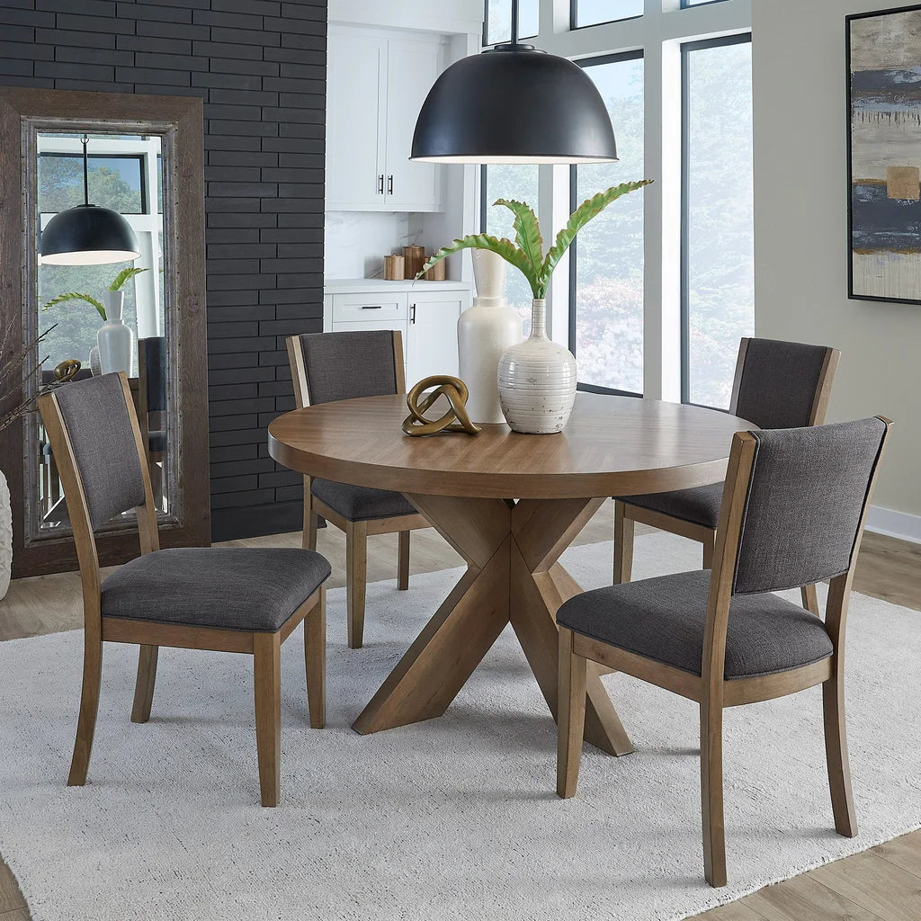 Zealand 54" Round Dining Table and 4 Chairs