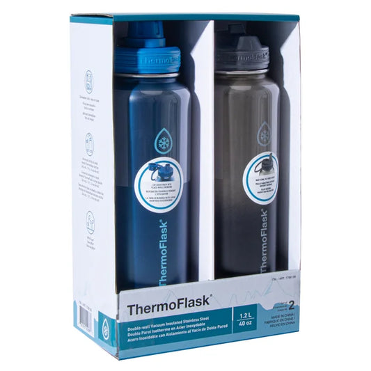 ThermoFlask 40oz. Insulated Stainless Steel, 2-pack