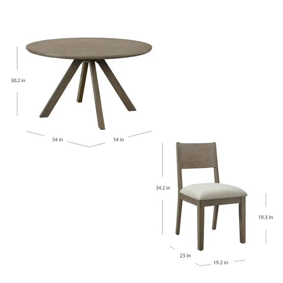 54" Round Dining Table and 4 Chairs