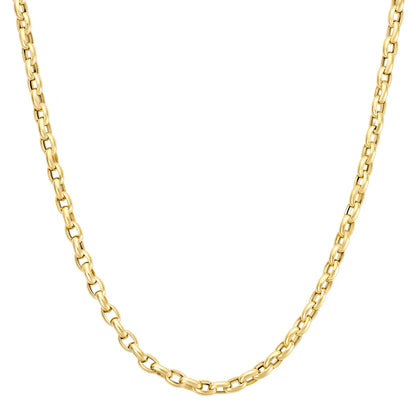 14kt Yellow Gold Oval Rolo Link Necklace