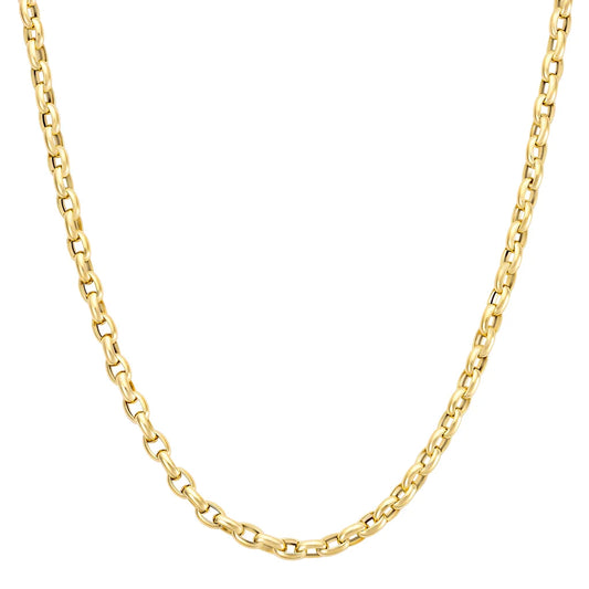 14kt Yellow Gold Oval Rolo Link Necklace