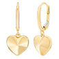 14kt Yellow Gold Pyramid Heart Earrings
