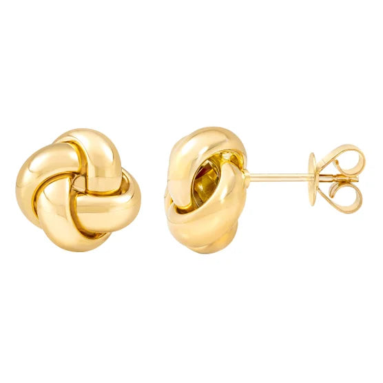 18kt Yellow Gold Love Knot Earrings