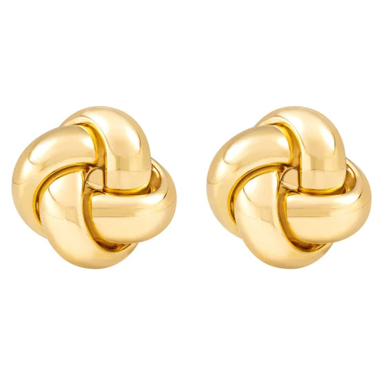 18kt Yellow Gold Love Knot Earrings