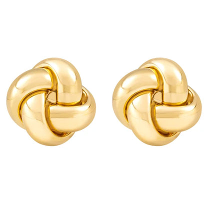 18kt Yellow Gold Love Knot Earrings