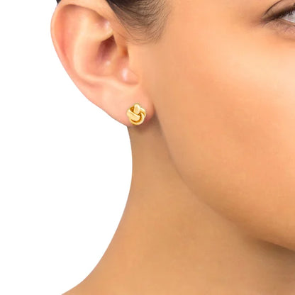 18kt Yellow Gold Love Knot Earrings