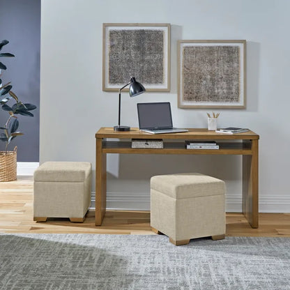 Sofa Table and 2 Ottomans