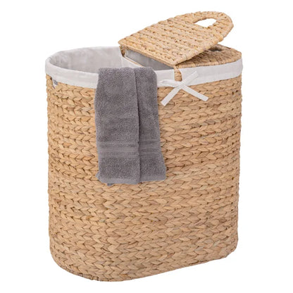 Handwoven Water Hyacinth Laundry Hamper