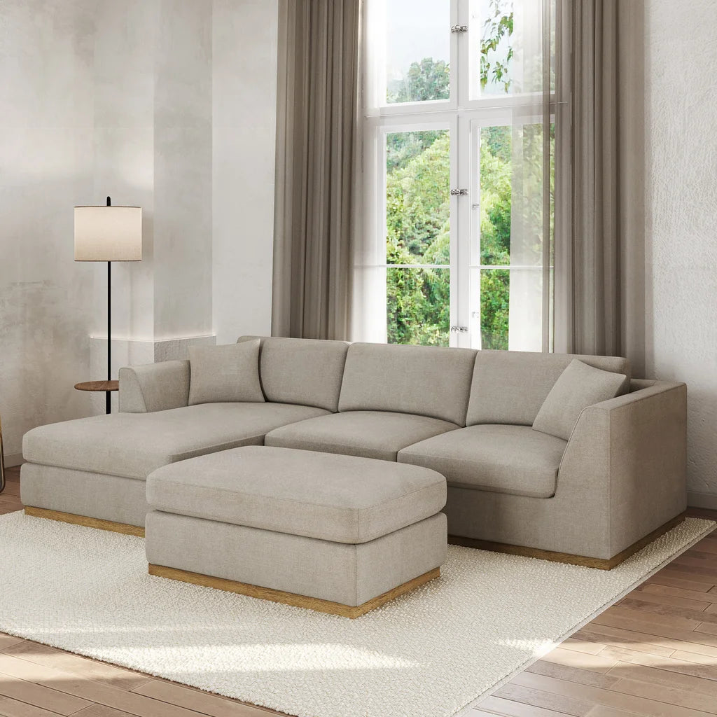 Caley Reversible Sofa Chaise with Ottoman