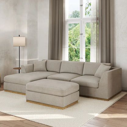 Caley Reversible Sofa Chaise with Ottoman