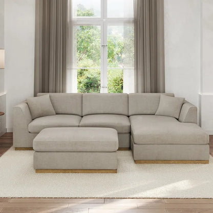 Caley Reversible Sofa Chaise with Ottoman