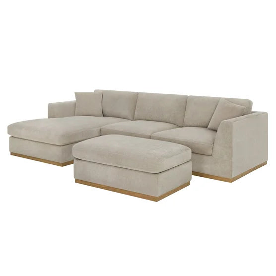 Caley Reversible Sofa Chaise with Ottoman