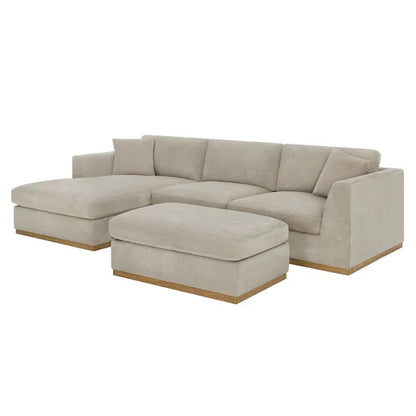 Caley Reversible Sofa Chaise with Ottoman