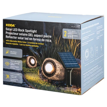 Solar LED Rock Spotlight with Adjustable Color Temperature