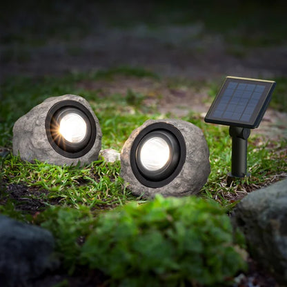 Solar LED Rock Spotlight with Adjustable Color Temperature