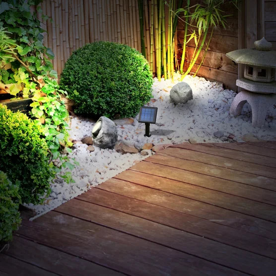 Solar LED Rock Spotlight with Adjustable Color Temperature