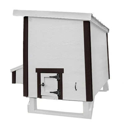 OverEZ Farmhouse Large Chicken Coop with Feeder, Waterer, and Bedding