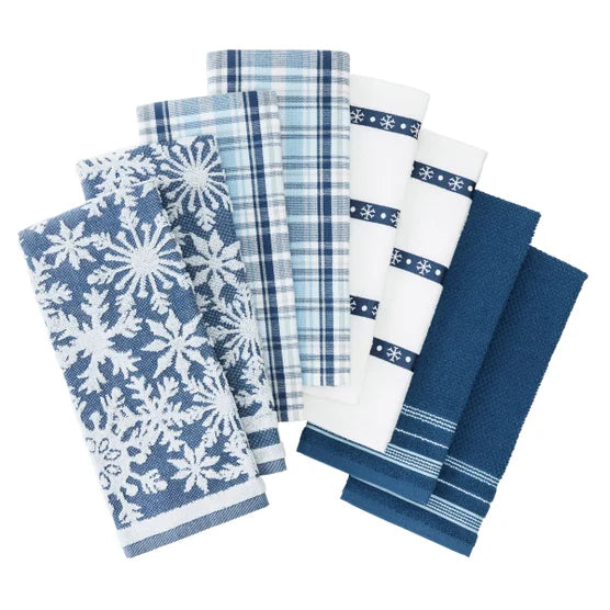 Holiday Kitchen Towels, 8-pack