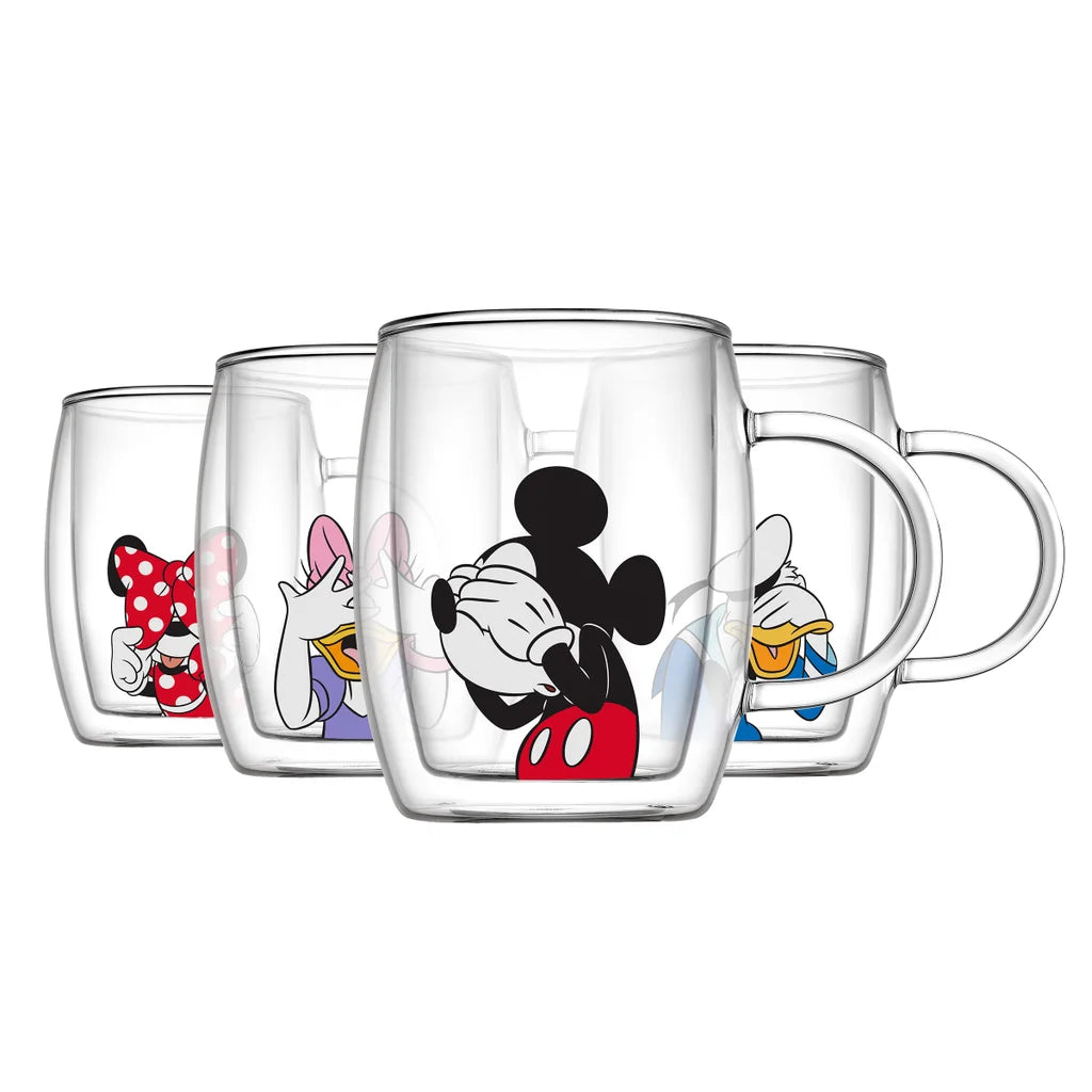 Disney Peek-a-Boo 13.5 oz Double Wall Glass Mug