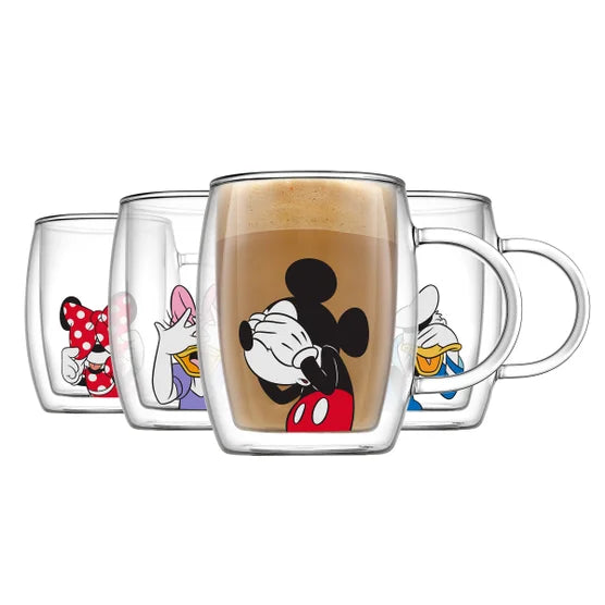 Disney Peek-a-Boo 13.5 oz Double Wall Glass Mug