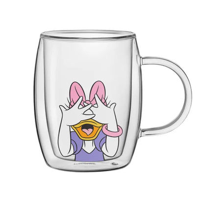 Disney Peek-a-Boo 13.5 oz Double Wall Glass Mug