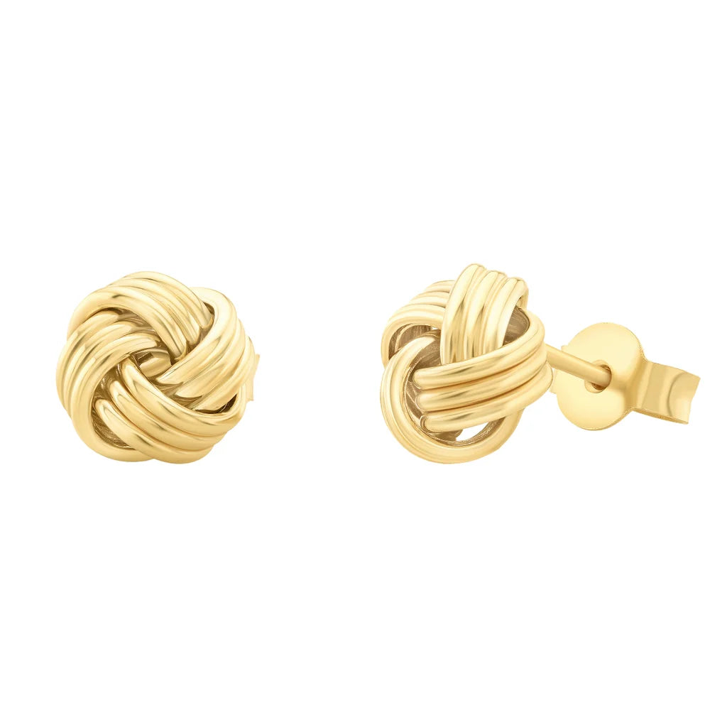 14kt Yellow Gold Love Knot Earrings