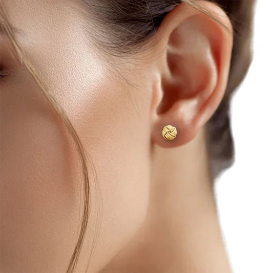 14kt Yellow Gold Love Knot Earrings
