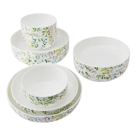 Tivoli Garden Bone China 9-piece Bowl Set