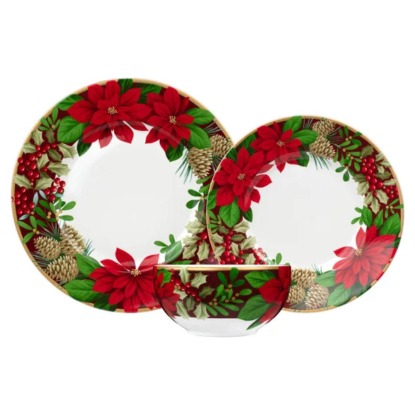 Fifth December Blooms 12-piece Dinnerware Set