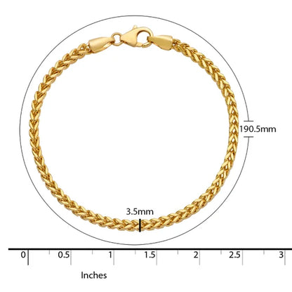 14kt Yellow Gold Franco Bracelet