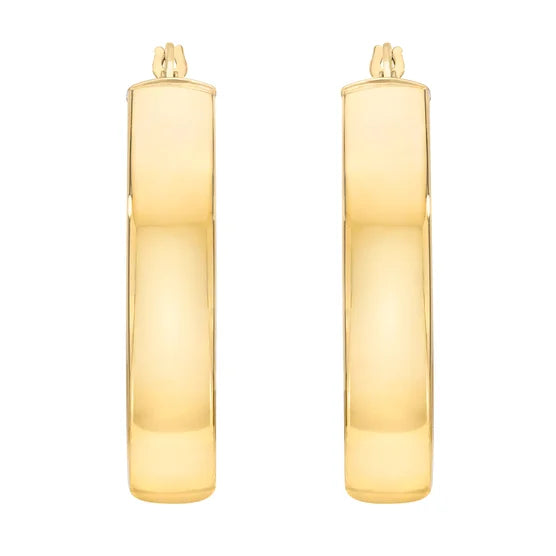 18kt Yellow Gold Wide Hoop Earrings