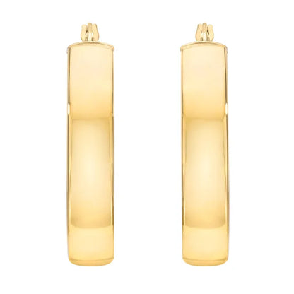 18kt Yellow Gold Wide Hoop Earrings