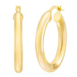 14kt Yellow Gold Oval Hoop Earrings