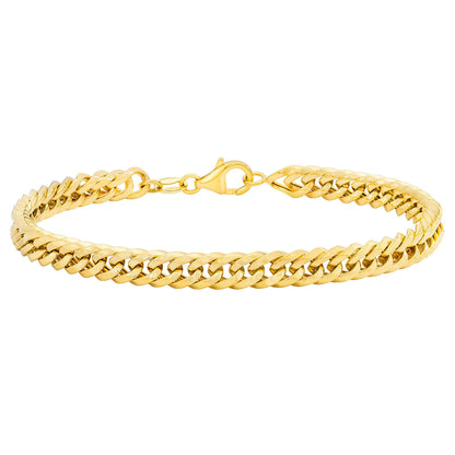 14kt Yellow Gold Double Curb Bracelet