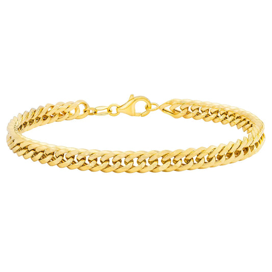 14kt Yellow Gold Double Curb Bracelet