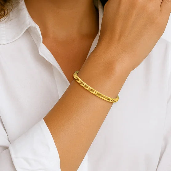 14kt Yellow Gold Double Curb Bracelet