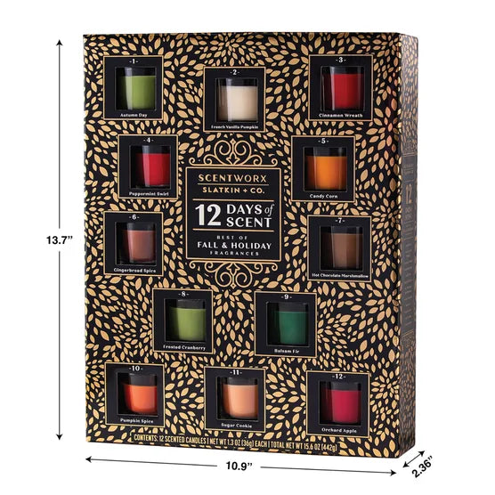 Scentworx Holiday 12 Days of Scent Advent Candle Calendar