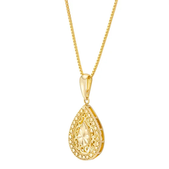 14kt Yellow Gold Pear Drop Pendant