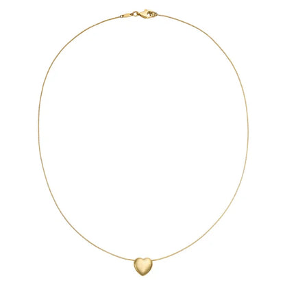 14kt Yellow Gold Puffed Heart Necklace