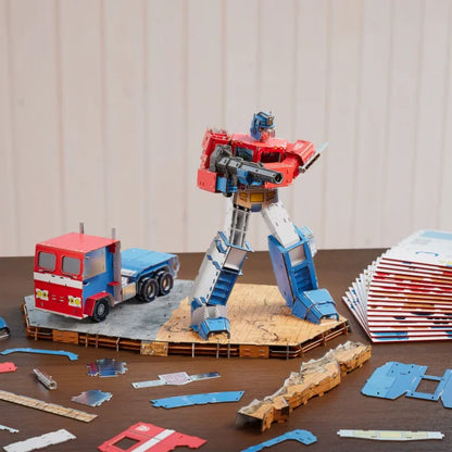 4D Build: Transformers Optimus Prime & Truck 3D Model Kit Puzzle